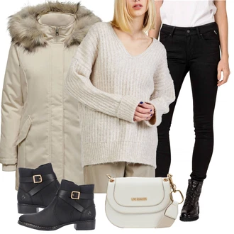 Outfit s Černá Replay "Cool podzimní outfit"