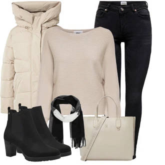 Elastický Outfit s Černá Chelsea Boty/Kožená kotníková bota/Kožená bunda/Gumová Kotníková Bota/Letní kotníková kozačka/Kotníková Bota s Podšívkou Tamaris "Příjemný vzhled pro volný čas"