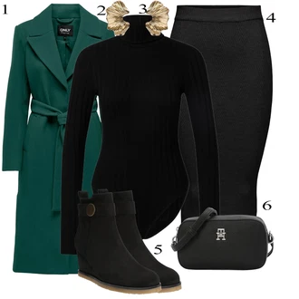 Skirt outfits mit Modra Only "Obleka za jesen"