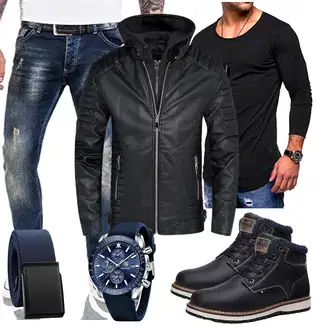 Winter Outfits Vintage mit Schwarz Unkategorisiert Rock Creek "Freizeit Outfit"Look: Vintage