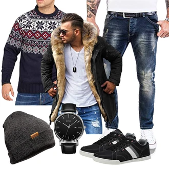 Winter Outfits Vintage mit Schwarz Unkategorisiert Rock Creek "Freizeit Outfit"Look: Vintage