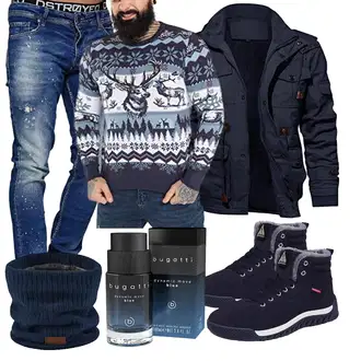 Winter Outfits Moderne mit Blau MERISH "Freizeit Outfit"Look: Moderne, Premium