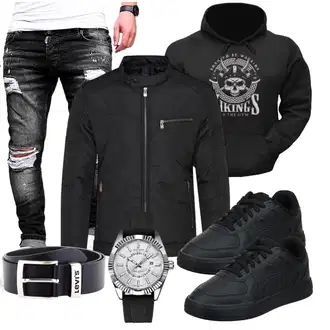 Groß Outfit mit Schwarz/Grün/Grau/Dunkelgrau/Rot KapuzenPullover/Partner Hoodie/Vintage Hoodie/Ausgefallener Hoodie/Sport Hoodie/Hoodie/Unisex Hoodie BEBAK ACTIVE "Freizeit Outfit"