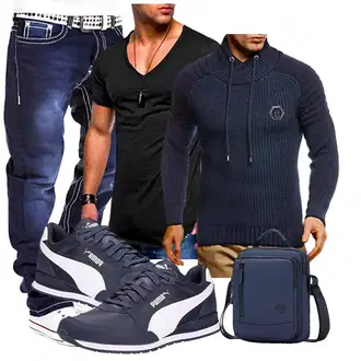 Hochzeitsgast Outfits Elegant mit Schwarz Rello & Reese, Schwarz Unkategorisiert Leif Nelson "Freizeit Outfit"Look: Casual, Elegant, Oversize, Schick, Outdoor, Indoor, Empire, Business, Classic, Premium, Chill, Stil, Coole, Moderne, Dad