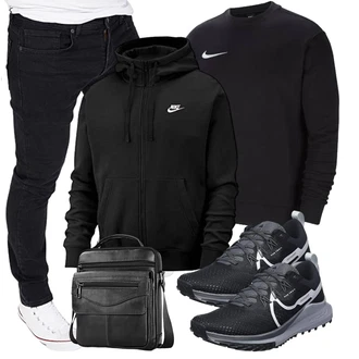 Training Outfit mit Schwarz Unkategorisiert Nike "Freizeit Outfit"Look: Fußball, Training