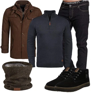Winter Outfits Feine mit Schwarz Unkategorisiert b BLEND "Freizeit Outfit"Look: Sportlich, Feine, Büro