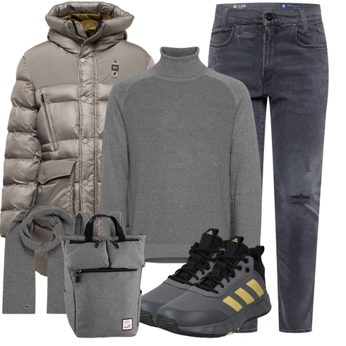 Grau Strickjacke/Rollkragenpullover !Solid kombinieren mit Grau Strickjacke/Rollkragenpullover !Solid