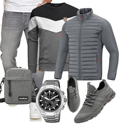 Kurz Grau/Dunkelgrau/Hellgrau/Silber Damen Pullover/Pullover mit Stehkragen/Ausgefallener Hoodie/Sport Hoodie/Sport Sweatshirt Amaci&Sons kombinieren