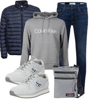 Jeans Outfits mit Schwarz Tommy Hilfiger "Freizeit Outfit"