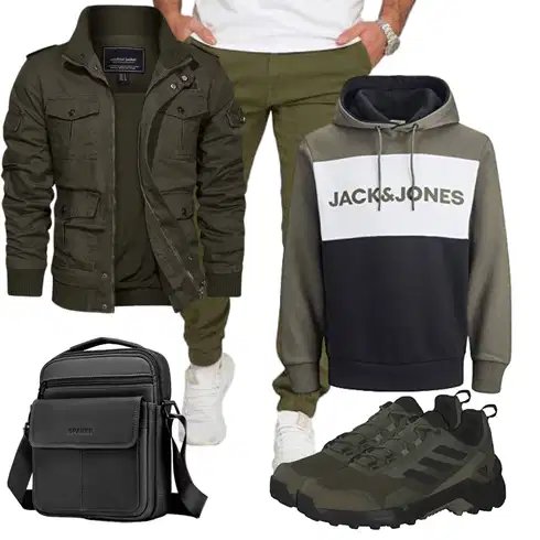 Dunkelgrün/Grün KapuzenPullover/Damen Pullover/Sport Sweatshirt/Hoodie/Vintage Hoodie/Unisex Hoodie/Ausgefallener Hoodie/Sport Hoodie/Fleece Pullover Jack & Jones kombinieren