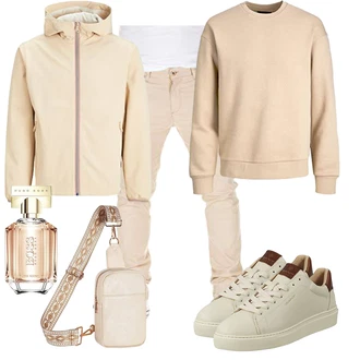 Winter Outfits Streetwear mit Rosa Unkategorisiert Jack & Jones "Freizeit Outfit"Look: Business, Leger, Streetwear