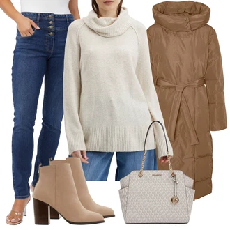 Ležérní Pracovní pohovor Outfit s Béžová/Hnědá Aldo "Hezký outfit pro volný čas"Look: Elegantní, Western, Ležérní, Chytrý příležitostný, Příliš oblečený, Klasické, Glamourové, Venkovský styl