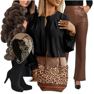 Elegantan Outfit sa Crna Bluza "Jesenski Outfiti"Look: Elegantan, Elegantna