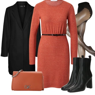 Outfit sa Crna Oversize Kaput/Vuneni Kaput/Midi Kaput/Zimski Kaput Vuneni kaput/Dugi Kaput/Sako Kaput/Kaput od Kašmira/Dugi kaput/Scuba Kaput/Frak Kaput VERO MODA "Jesenski Outfiti"