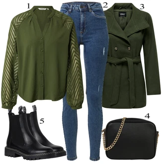 Black Outfits Dolg rokav Dolga mit Črna/Roza/Bela Vrečka za prenašanje/Torbica za čez ramo/Torba za čez ramo/Mini torbica/Satchel torba/Torba za čez ramo About You "Obleka za jesen"