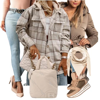 Krzno Outfit sa Pastelne boje Tenisica fenzy "Jesenski Outfiti"