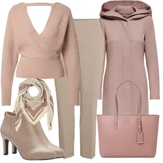 Outfit sa Smeđa/Kaki/Bež Hlača od Odijela/Poslovna Hlača/Uske Hlača/Chino Hlače/Bengalke Hlače/Rastezljiva Hlača/Ravna Hlača/7/8 Hlača/Udobna Hlača/Slip-on Hlača/Hlače s Prorezom Pieces "Jesenski outfiti"