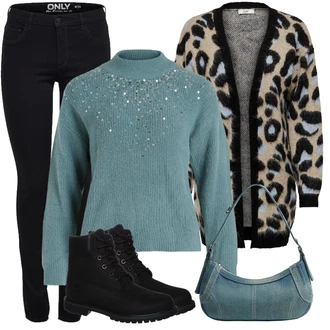 Outfit sa Crna Čizmica Gležnjača na Vezanje/Borbena Čizma/Vodootporne čizme/Klasična čizmica/Zimska gležnjača/Podstavljena Gležnjača Timberland "Jesenski Outfiti"