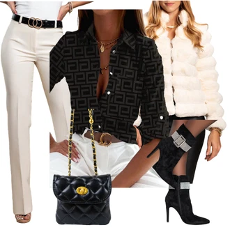 Outfit sa Pink/Bež/Plava Dugi kaput/Kratki Kaput/Dugi Kaput fenzy "Jesenski Outfiti"