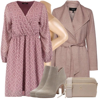 Outfit sa Siva/Ljubičasta/Smeđa/Bež Čizmica Kožna gležnjača/Cipela s ručnikom/Vintage Gležnjača/Podstavljena Gležnjača/Gležnjača na visoku petu/ljetna gležnjača Tamaris "Jesenski Outfiti"