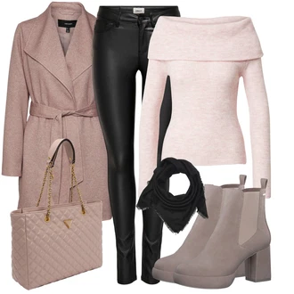 Outfit s Béžová/Šedá/Fialová/Hnědá Chelsea Boty/Kožená kotníková bota/Letní kotníková kozačka/Bota na platformě/Kotníková Bota Na Podpatku/Kotníková Bota s Podšívkou/Kožená bunda S.Oliver "Každodenní vzhled"