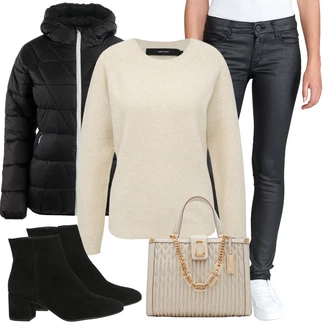 Outfit s Šedá/Černá/Tmavě šedá/Bílá Replay "Lehký outfit"