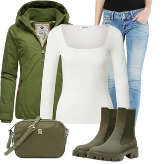 Dlouhé Outfit s Černá/Fialová/Bílá/Hnědá/Oranžová/Růžová Džíny s Dírou/Zkrácené Džíny/Motorkářské Džíny/Kožená bunda/Push up Džín/Džíny s Nízkým Sedem/Džín s Nízkým Pasem/Džíny s Rozparkem/Kotníková Bota LTB "Lehký outfit"