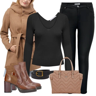 Boxování Outfit s Černá/Béžová Ležérní pásek/Pásek bez Přezky/Klasické Pásky/Kožený Pásek Tommy Jeans "Lehký outfit"Look: Boxování, Na Procházku