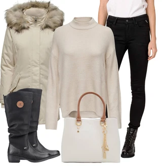 Outfit s Černá Replay "Lehký outfit"