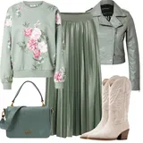 Světle Zelené Oversized Mikiny Outfity image
