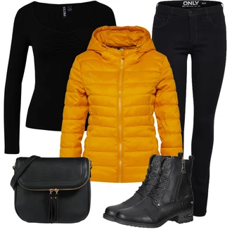 Motorka Outfit s Černá Kozačka Šněrovací Kotníková Bota/Motorkářská bota/Motorkářská Bota/Plochá Kotníková Bota/Kozačka se zipem/Bojová Bota/Kožená kotníková bota/Kotníková Bota s Podšívkou Mustang "Módní vzhled na podzim"Look: Potápění, Motorka, Airsoft, Jízda na koni