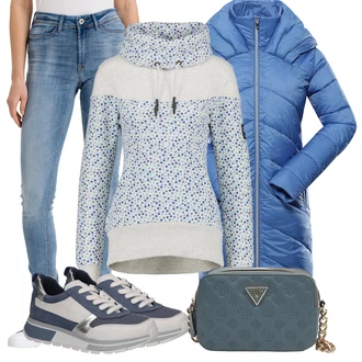 Outfity z džínu Capri s Šedá Caprice "Podzimní módní styl"