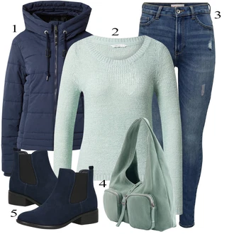 Zimske Outfiti mit Črna/Modra Ragwear "Zimski outfit"