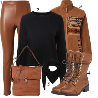 Zimske Outfiti Bombaž mit Črna About You "Zimski outfit"