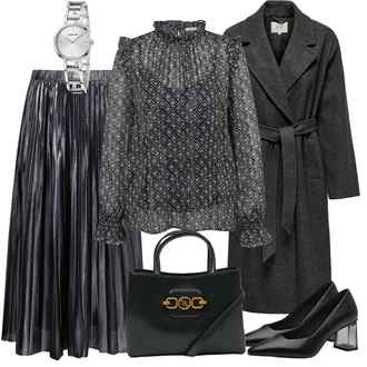 Oblečení se sukní Midi s Černá ONLY Carmakoma "Módní zimní outfit"