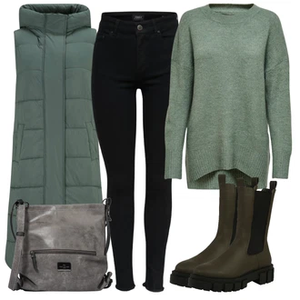 S Třásně Outfit s Černá/Bílá Kožená bunda/Kožené Boty/Zimní bunda/Slim Fit Džíny/Džíny s Nízkým Sedem/Push up Džín/Motorkářské Džíny/Termální Džíny Only "Podzimní outfity"