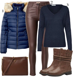 Booties outfits mit Rdeča Tamaris, Rdeča Guess "Obleka za prosti čas"