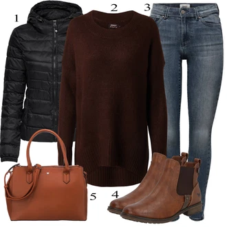 Black Outfits mit Tom Tailor "Obleka za jesen"