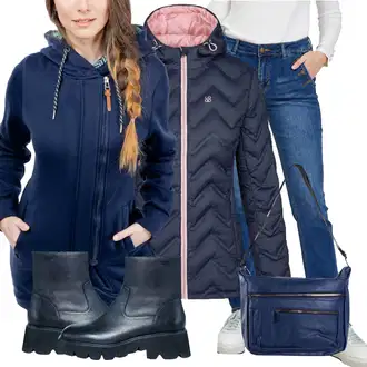 Moderní Outfit s Zimní bunda/Kožené Boty/Rovná Džína/Slim Fit Džíny/Formální Košile/Džíny Regular Fit/Džíny Volného Střihu/Sportovní boty/Pánské tričko orsay "Outfit na podzim"Look: Ležérní, Cool, Egirl, Francouzské, Moderní, Chytrý příležitostný
