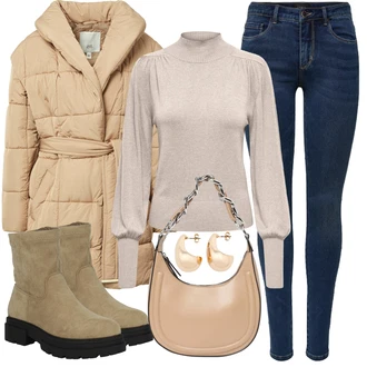 Ležérní Outfit s Modrá/Tmavě modrá Džínové Legíny/Jeggings Only "Outfit na podzim"Look: Styl, Ležérní, Cool, Kovbojka, Krásný, Old Money, Western