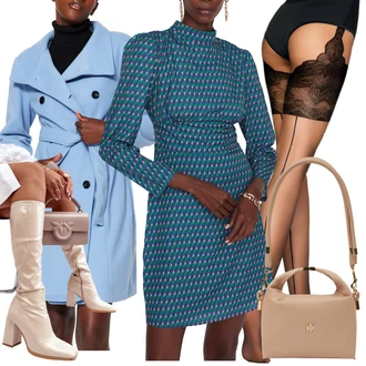 Ležérní, Šik Outfit s Šaty S Rolákem/Šaty S Potiskem/Šaty s dlouhým rukávem/Šaty S Vysokým Výstřihem/Šaty na Podzim/Halenkové Šaty Trendyol "Outfit na podzim"Look: Šik, Cool, Ethno, GoGo, Námořní, Moderní, Příliš oblečený, Steampunk