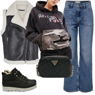 Outfity na podzim Trendový s Černá VERO MODA "Outfit na podzim"Look: Ležérní, Venkovní, Sportovní, Unisex, Trendový, Lev