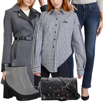 Outfity na podzim Trendový s Černá Tamaris "Outfit na podzim"Look: Techno, Měkká dívka, Venkovní, Layered, Blokování barev, Estetika, Elegantní, Trendový, Ležérní, Šik, Moderní