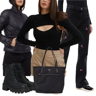 Outfity z džínu Zvonové kalhoty s Černá Desigual "Outfit na podzim"