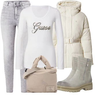 Outfit s Šedá/Béžová/Hnědá/Khaki Kozačka Chelsea Boty/Klasická Kozačka/Zimní kotníková bota/Kotníková Bota s Podšívkou/Motorkářská bota/Gumová Kotníková Bota/Plochá Kotníková Bota/Kozačka se zipem/Kožená bunda/Letní kotníková Kozačka MARCO TOZZI "Outfit na podzim"