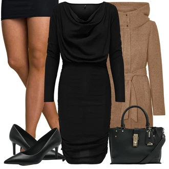 Outfity na podzim Elegantní s Černá/Bílá/Hnědá Tamaris "Outfit na podzim"Look: Techno, Měkká dívka, Šik, Glamourové, Elegantní, Bezešvé, Klasické, Fancy