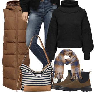 Fotbal Outfit s Šedá/Hnědá/Světle modrá GAP "Outfit na podzim"Look: Fotbal, Hokej