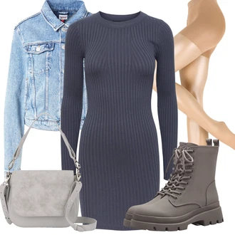 Outfit sa Bež/Zlatni Čarapa Protiv Tromboze/potporne tajice/najlonke/najlonska čarapa/Kompresijska čarapa/Hulahopke Velike Veličine Swedish Stockings "Jesenski outfiti"