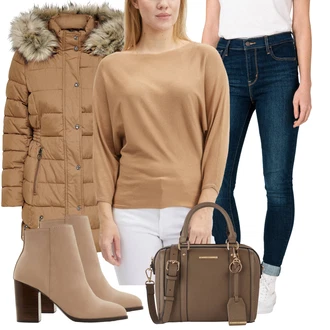 Ležérní Pracovní pohovor Outfit s Béžová/Hnědá Aldo "Outfit na podzim"Look: Elegantní, Western, Ležérní, Chytrý příležitostný, Příliš oblečený, Klasické, Glamourové, Venkovský styl