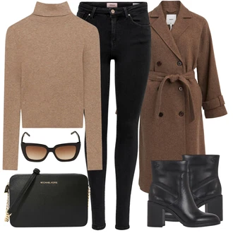 Vysoké Podpatky Outfit s Černá/Bílá Kožená kotníková bota/Kotníková Bota Na Podpatku/Kotníková Bota s Podšívkou/Vintage Kotníková Bota/Letní kotníková kozačka/Ovčí Kožešinová Bota Calvin Klein "Outfit na podzim"